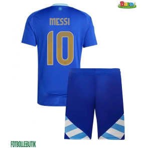 Argentina Lionel Messi #10 Bortaställ Barn Copa America 2024 Kortärmad (+ Korta byxor)